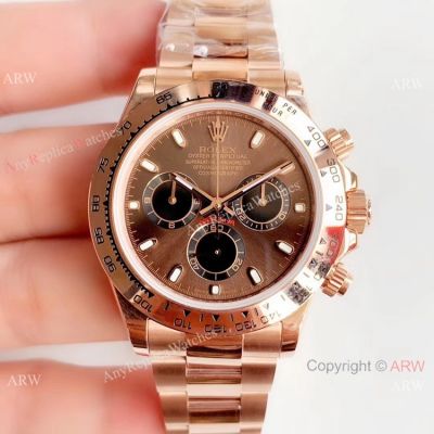 Perfectly 1:1 Clone Rolex Daytona Rose Gold Watch JH Factory Swiss 4130